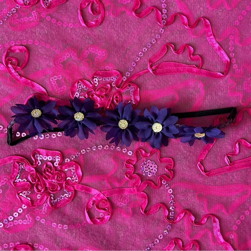 dark purple daisy flower crown